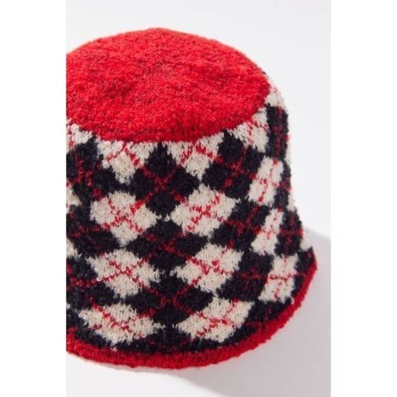 New Urban Outfitters Gabbi Knit Printed Bucket Hat - Picture 3 of 5
